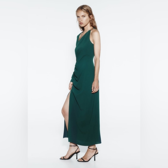 🏵️💚 METAL PIECE ASYMMETRIC DRESS - Picture 3 of 13